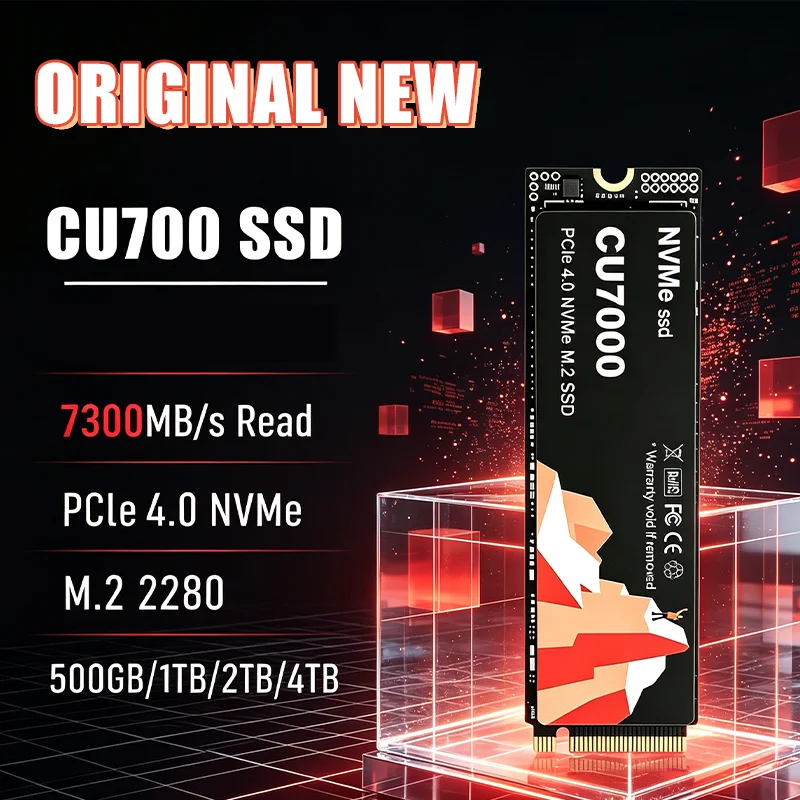 NVMe M.2 2026 NEW CU7000 Original Hard Drive Disk 500GB/1TB/2TB/4TB up to 7300MB/s Solid State SSD for Desktop and Laptop