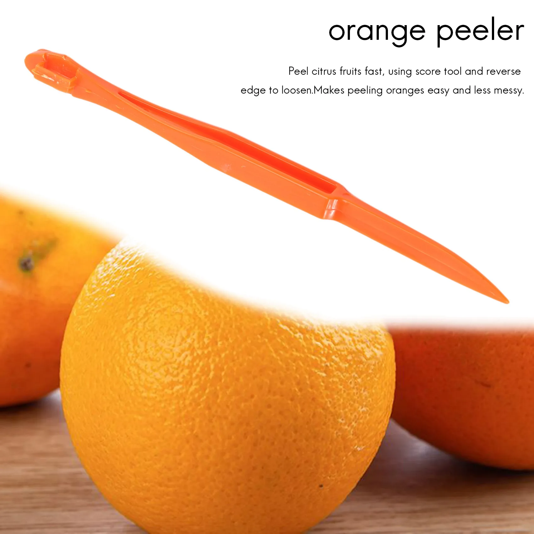 Y59A6PCS Easy Orange Citrus Peeler in Bright Orange Color Kitchen Tool