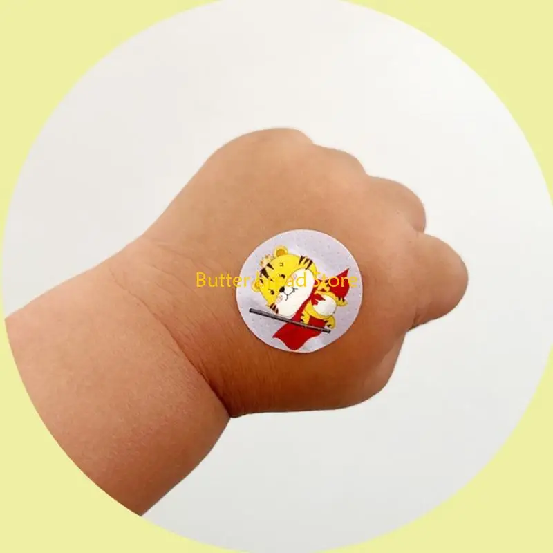 W89C 120pcs/set Kids Bandas redondas Jeringas Ayuda Inyección Orificio Patch Patch Harida yeso