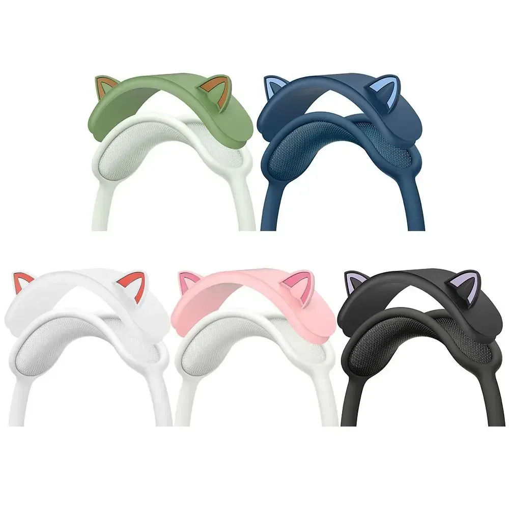 

New Silicone Headband Cover Decorative Cat Ears Design Headband Protector Headphone Accessories Suitable for AirPods Max headset