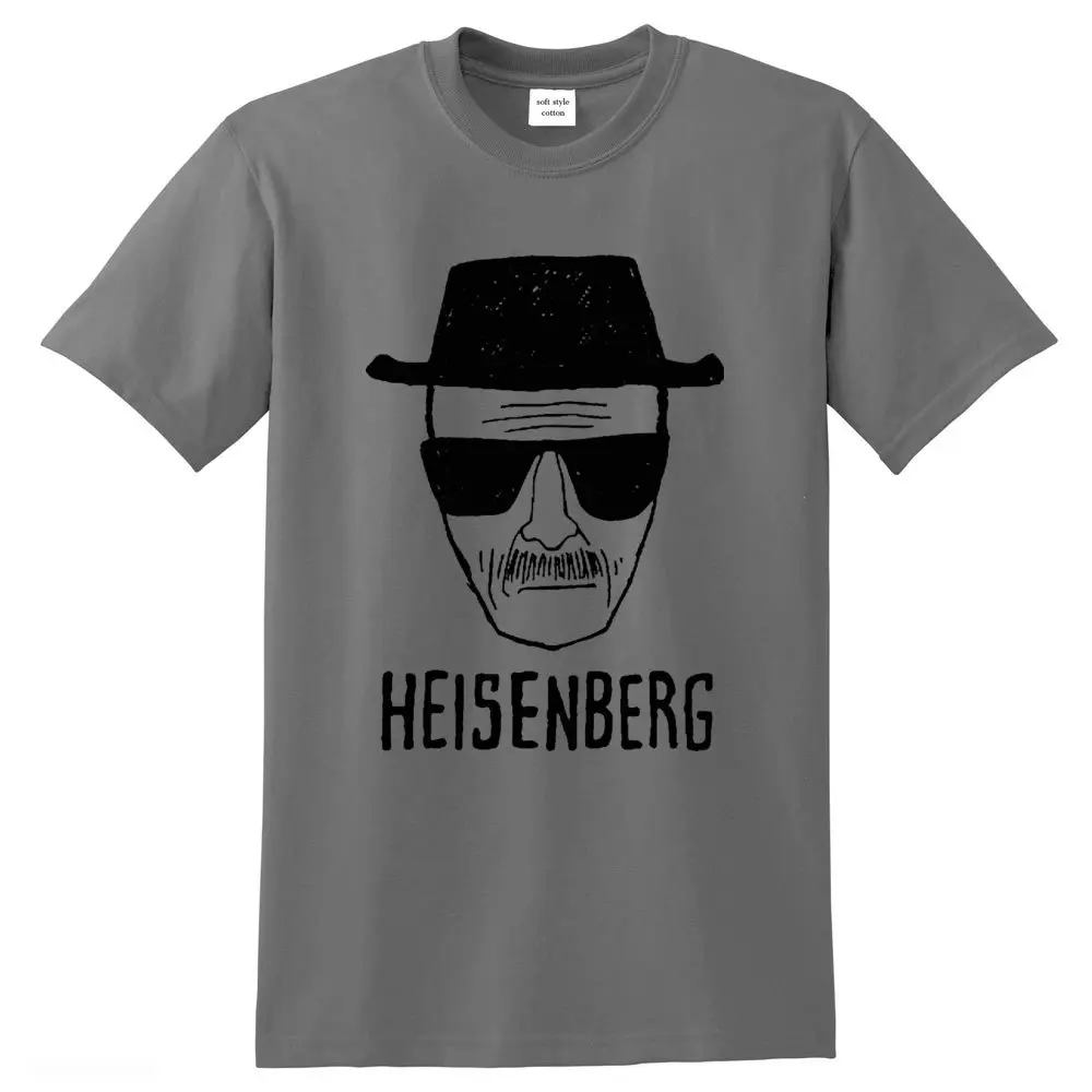 Cool Men t-shirt Breaking Bad Clothes Top Quality 100% cotton loose Heisenberg printed T shirt casual mens tshirt