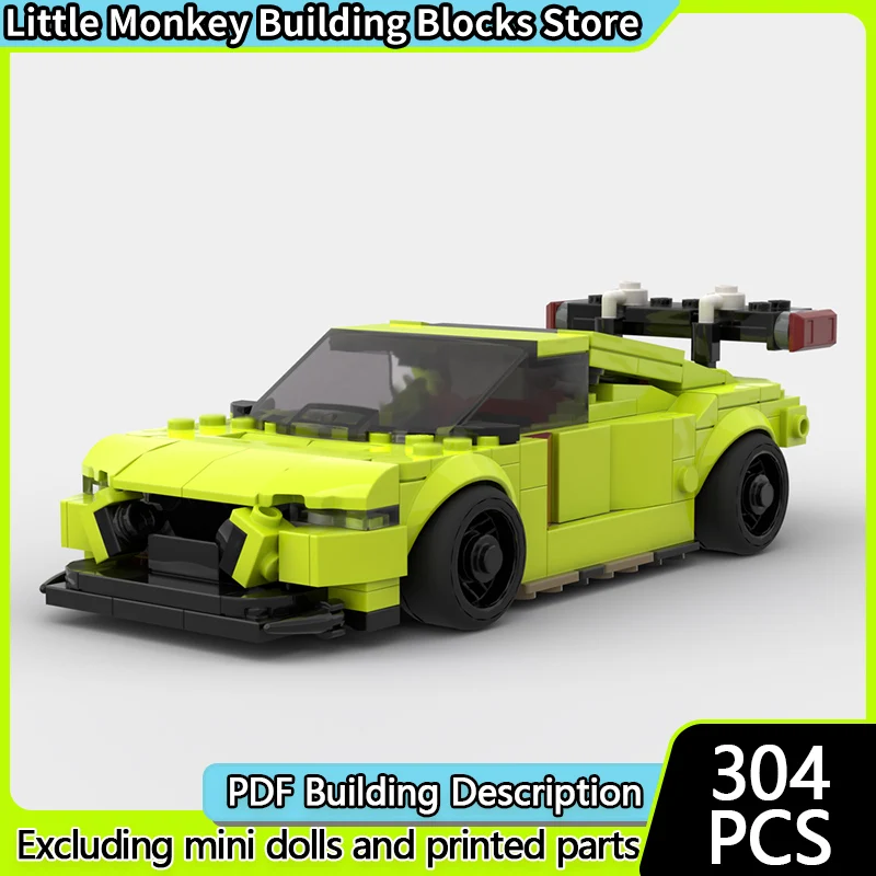 City Car Model MOC Building Bricks R8 Top-Level Racing Car Modular Technology Children Holiday Gifts Assemble Toys Suit
