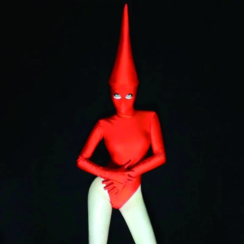 

Women Pole Dance Cloth Gogo club wear Sexy Red Jazz costume Nightclub Outfit dj costume red bodysuit