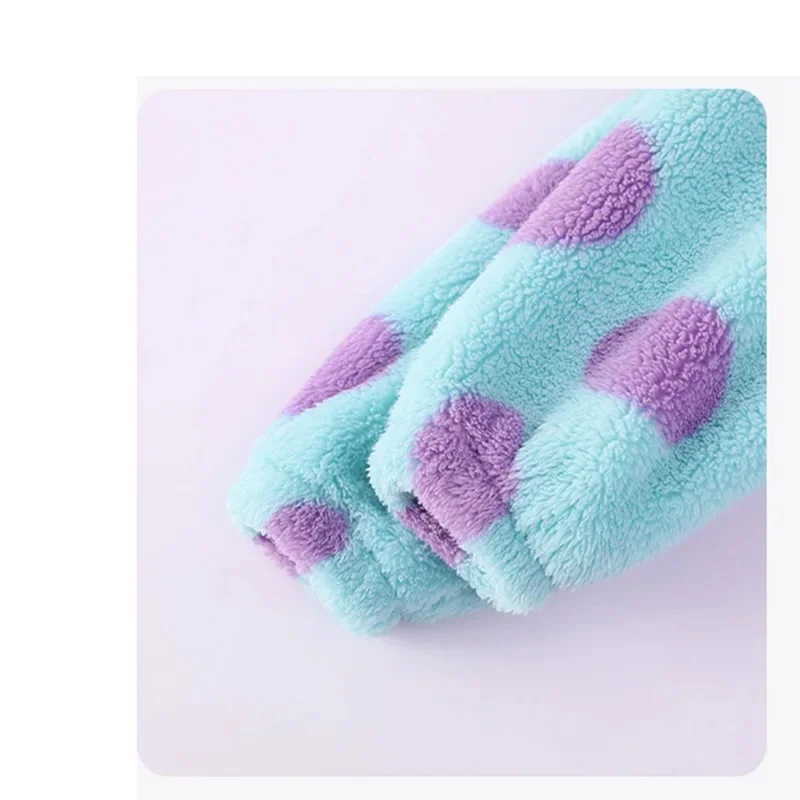 ♥ 2026 New Family Monster Cosplay Sully Costume Blue Anime Outfit Coral Fleece Warm Women Men Girl Halloween Christm ★ Look at m view 6