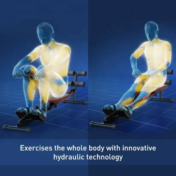 Newly Upgraded ABS Material Rowing Machine With LCD Cable Rowing Machine With 120 Kg Capacity
