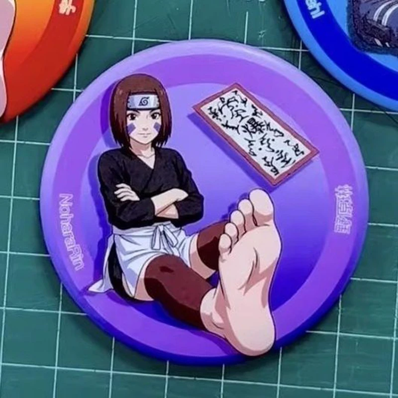Anime Naruto Abzeichen Brosche Anstecknadel Minato Kakashi Obito Rin Rundes Metallabzeichen Rucksack Reversnadel Sammlerstück Deko Perfekte Geschenke für Fans – Detail 1