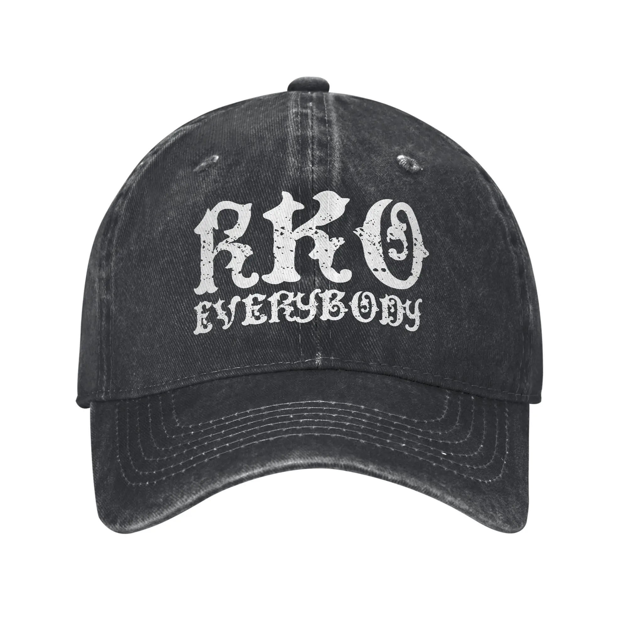 Unisex Randys Ortons RKO Everybody  Print Hat Classic Distressed Washed  Baseball Cap Adjustable