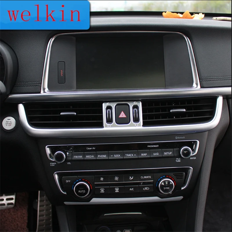 WELKINRY For Kia K5 JF 4th Generation 2016-2020 Optima Car Console Central Middle Air Conditioning Outlet Air Vent Cover Trim