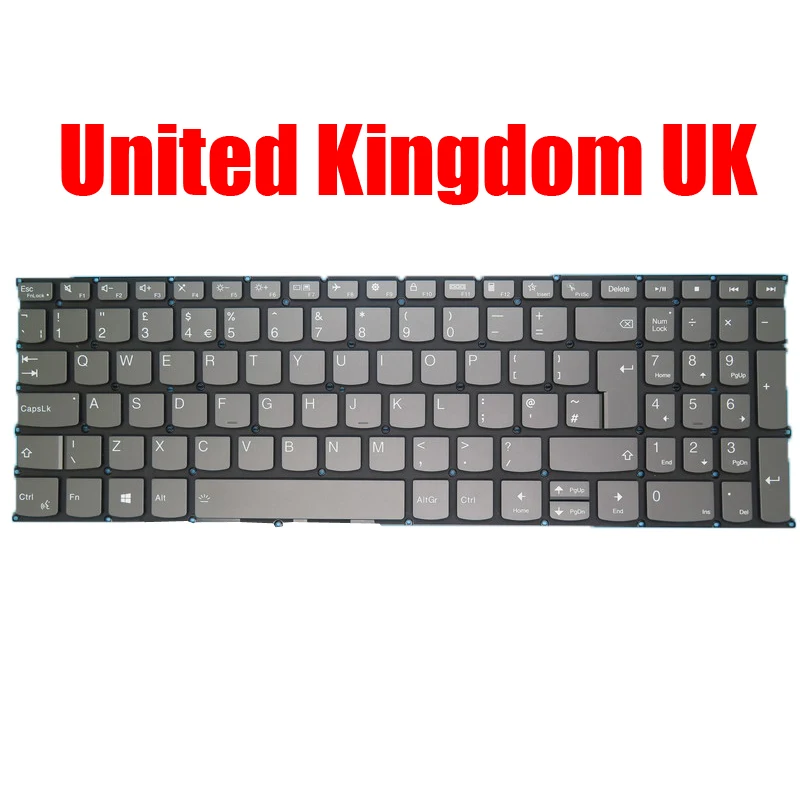Laptop Keyboard For Lenovo For Ideapad 3-17ADA6 3-17ALC6 3-17ITL6 3 17IAU7 3 17ABA7 3 17IRU7 English US Kingdom UK Backlit New
