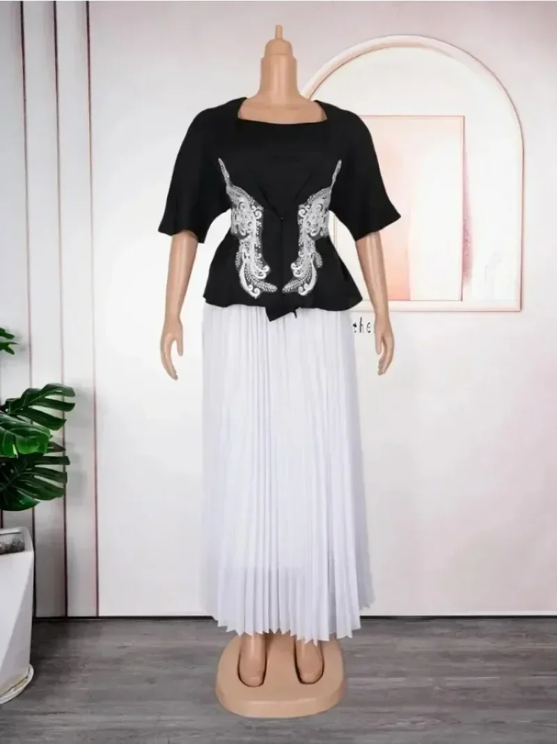 Robe African Wedding Dresses for Women Elegant Plus Size Africa Clothes Office Lady Party Dress with Coat Dashiki Ankara Outfits image 3