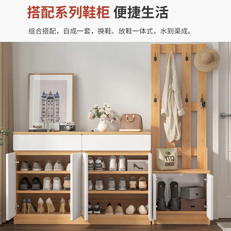 

foyer cabinet, shoe cabinet, coat cabinet, household entrance entrance, integrated storage at the door, bedroom seat, multi-func