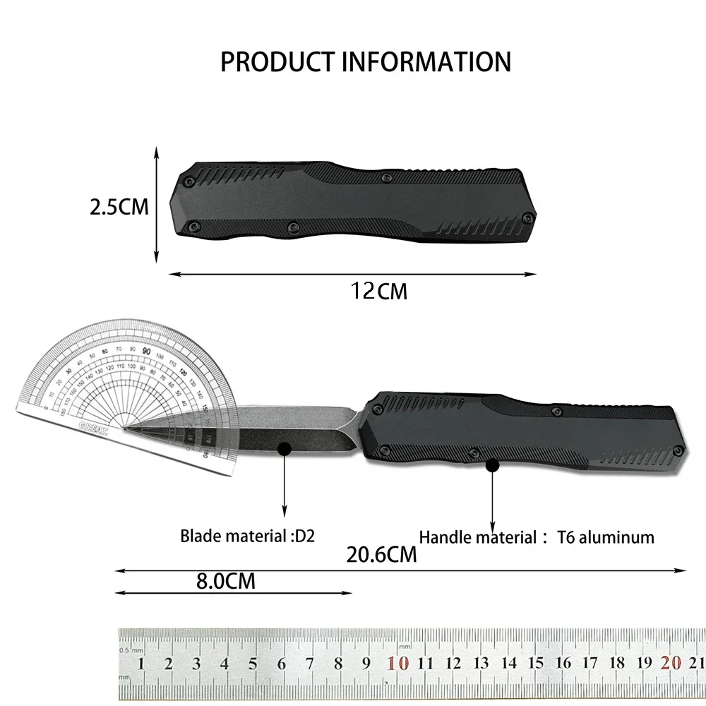 KS 9000 Multipurpose Knife D2 Blade T6 Aluminum Handle EDC Outdoor Knife Camping Hunting Tactical Knife