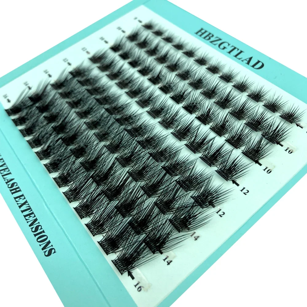 L curvado 3d fofo único diy cluster cílios postiços pré-fabricados fãs de volume cílios individuais extensão segmentada cílios postiços naturais