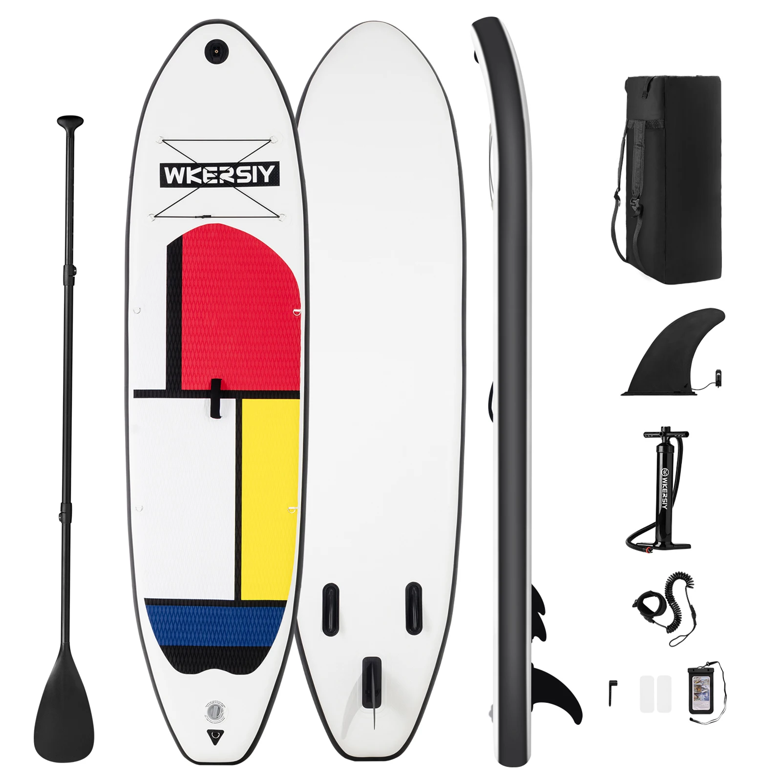 

Inflatable Stand Up Paddle Board Surfboard with Accessory Carry Bag Inflatable Board Non-slip Deck Paddle Board 3.2M Surfboard