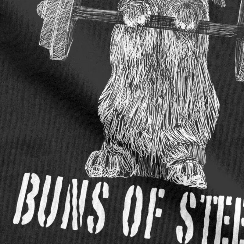 Buns Of Steel Funny Rabbit Crossfit T Shirt weightlifting GYM bunny 100% Cotton bodybuilding lift weights muscle Clothes