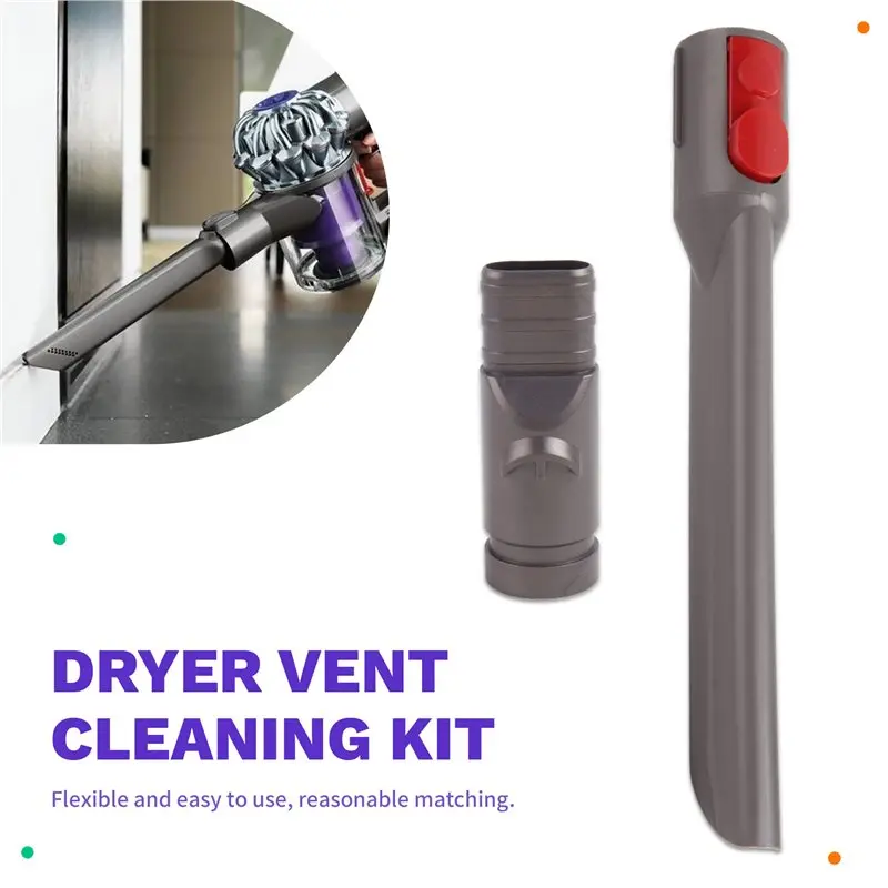 NEW HOT In Stock-Dryer Vent Cleaning Kit For Dyson V6 Vacuum Cleaner Hose Crevice Tool And Adapters Spare Parts