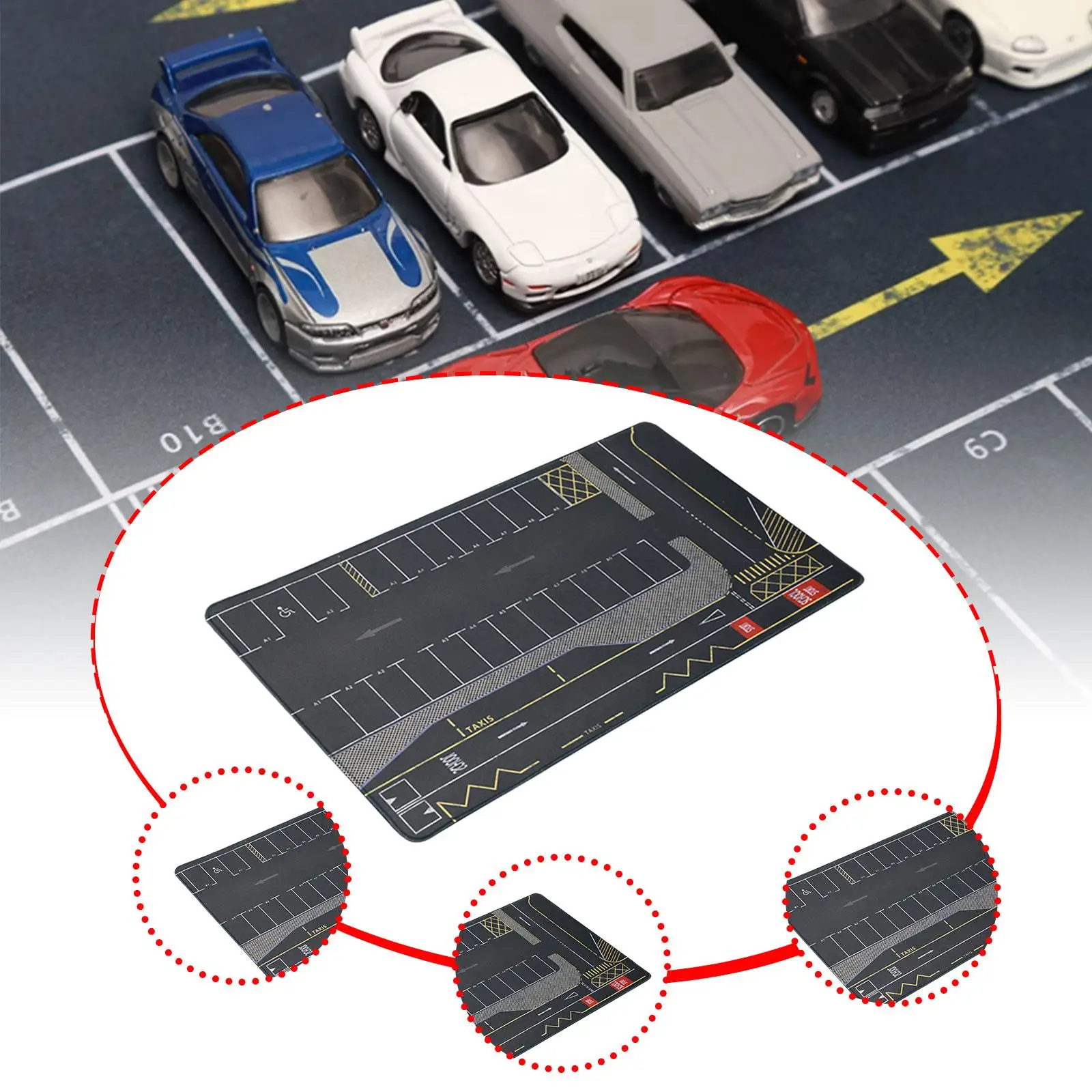 

Garage Toy Mouse Pad Rollable Showcase Layout Layout Photography Backdrop Vehicle Scene Display 1/64 Parking Lot Mouse Pad