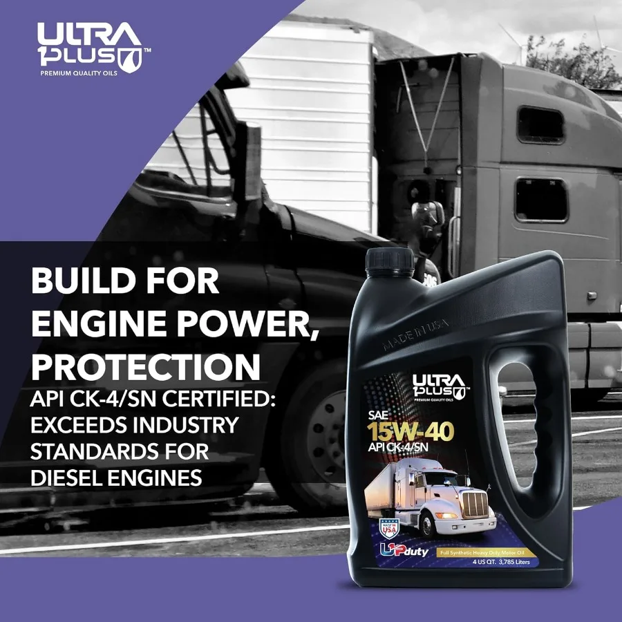 SAE 15W40 زيت محرك الديزل الاصطناعي الكامل للشاحنات عالية الأداء والمركبات التجارية والحماية المتقدمة Aga