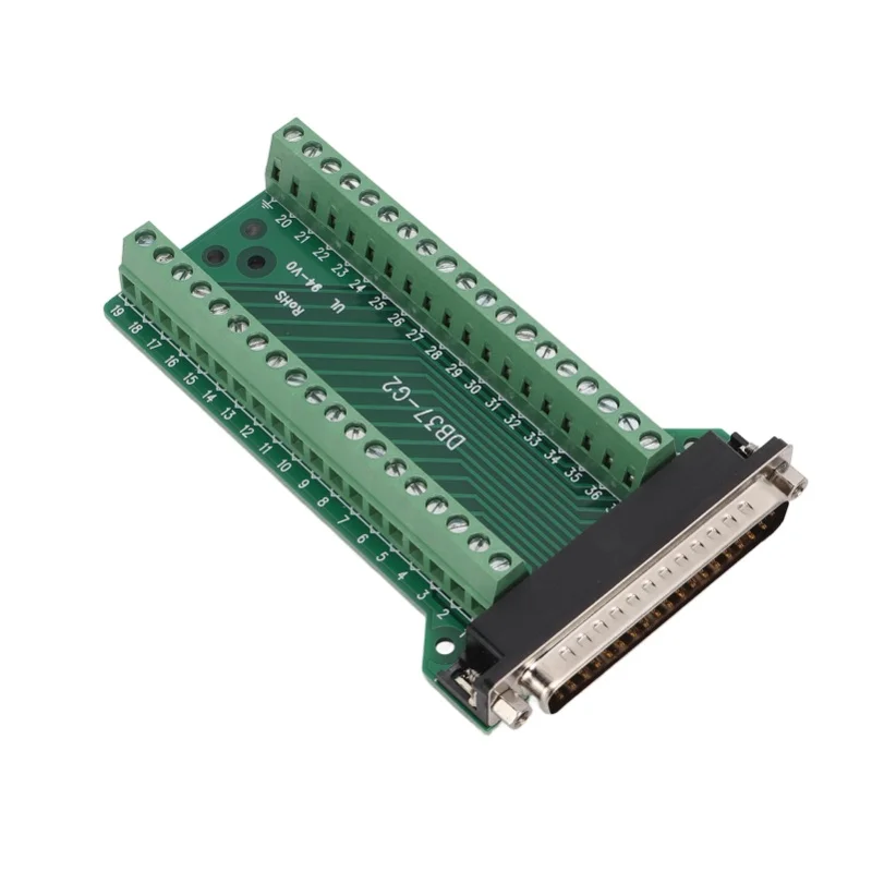 DB37 Breakout Connector Terminal Board Straight PCB Insulated Anti Interference AC300VDB37-M2