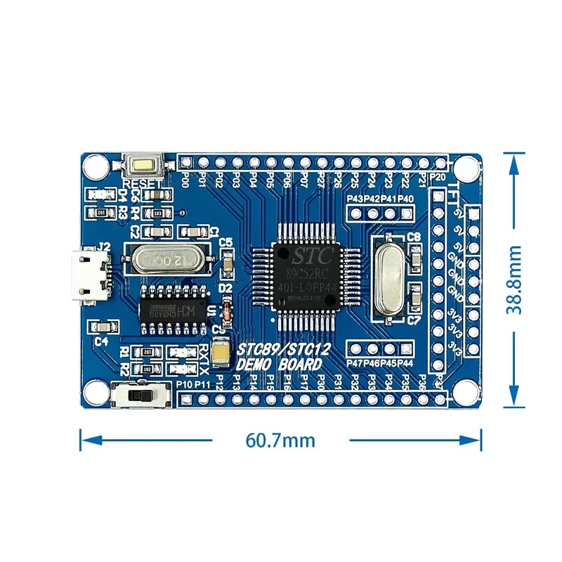 1~50Pcs 51 Microcontroller Small System Board STC89C52 STC51 STC89C52RC Core Development Learning Board