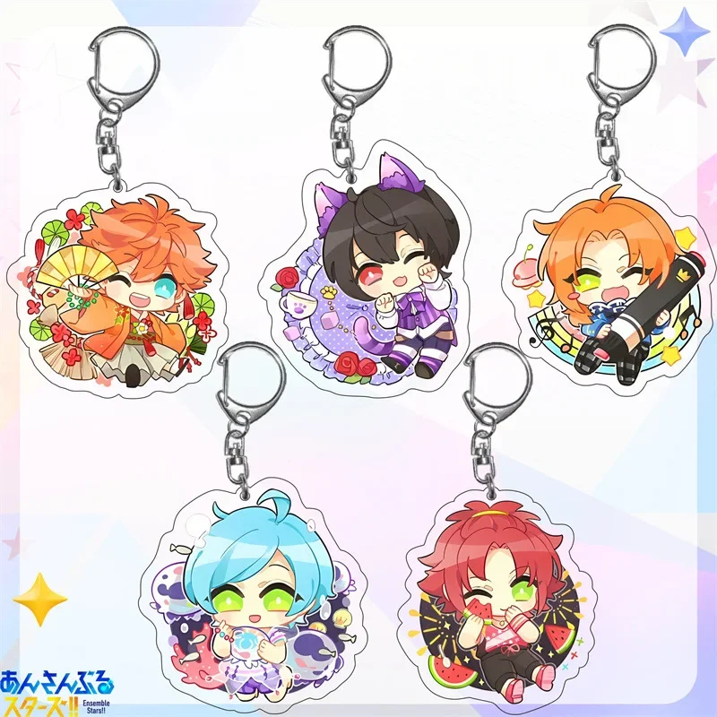 

Ensemble Stars 6CM Figure Keychain Sakuma Rei Hakaze Kaoru Cosplay Acrylic Key Chains Animation Peripheral Accessory Fan Gifts