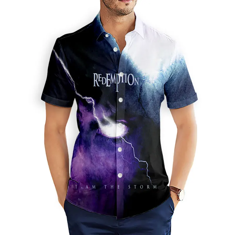 Redemption Band  3D Printed  Fashion Casual Shirts Men's /Women's  Short Sleeves Loose Breathable  Hawaii  Shirts