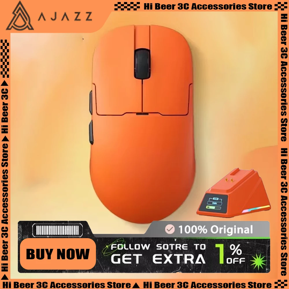 Ajazz Aj159 Apex Wireless Mouse Dual 8k Return Paw3950 Nordic52840 Ergonomics Mouse Right Hand Pc Game Accessories Gaming Csgo