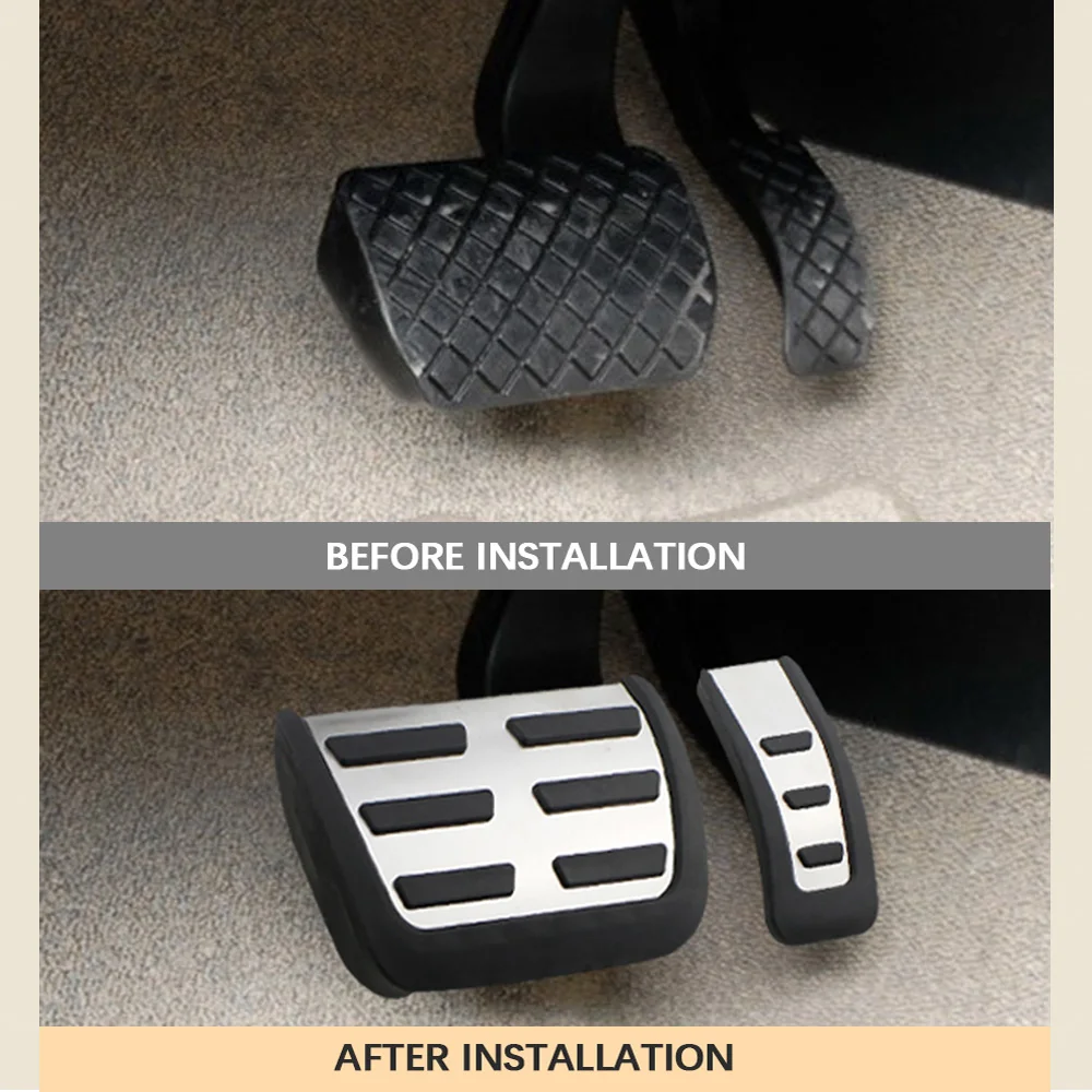 Car Pedal Cover Pad for Audi A6 4F C6 S6 2009 - 2011 2012 AT LHD Accelerator Fuel Gas Brake Pedals Pad Protector Accessories