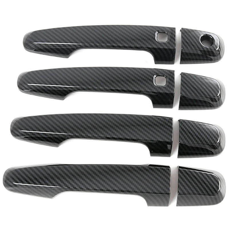 غطاء مقبض الباب الخارجي للسيارة ملحقات الكسوة لنمط ألياف الكربون Mitsubishi Pajero 2020