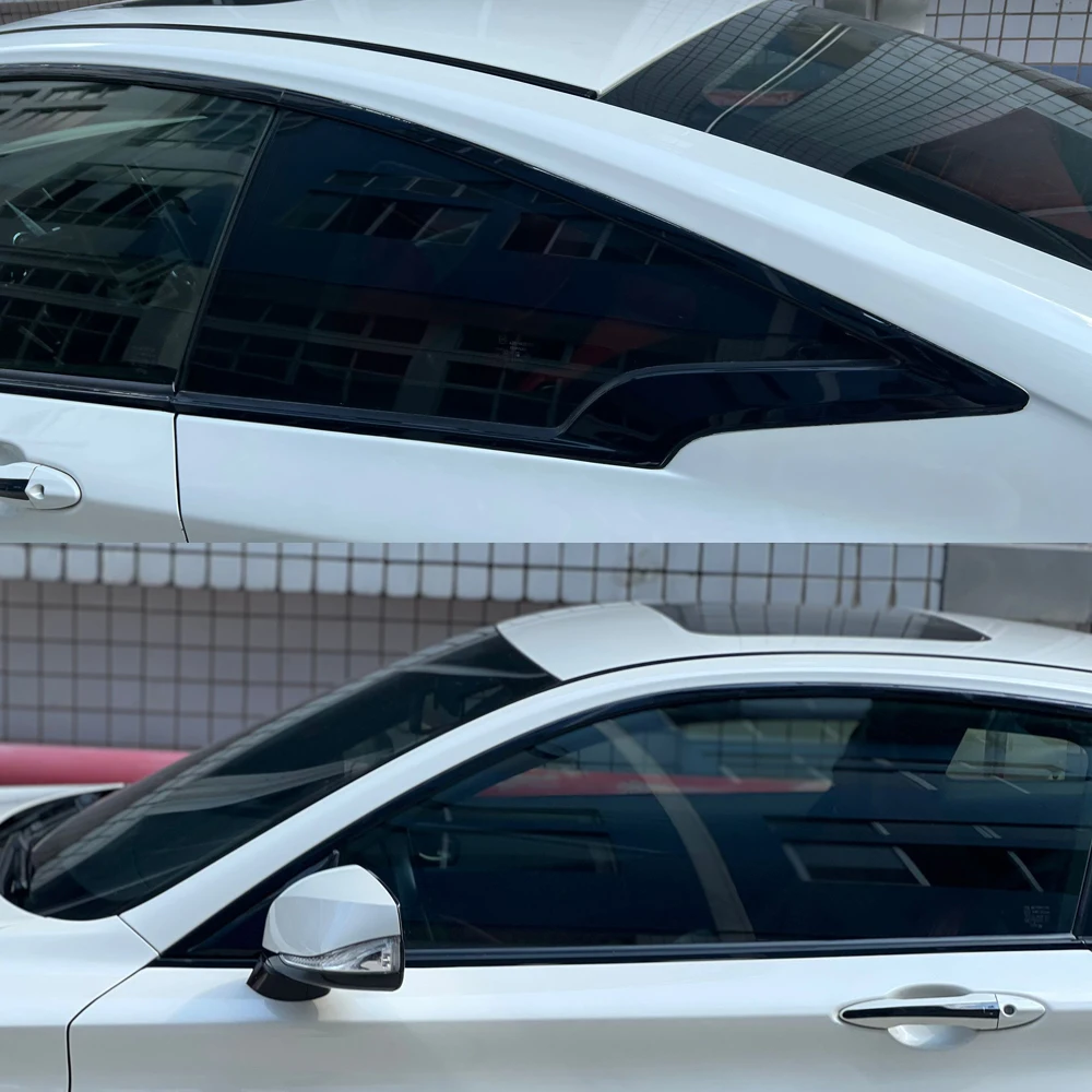 

For Infiniti Q60 Q60S 2017-2020 Sedan Window Chrome Remote Dimming Racks ABC Glossy Black Stickers