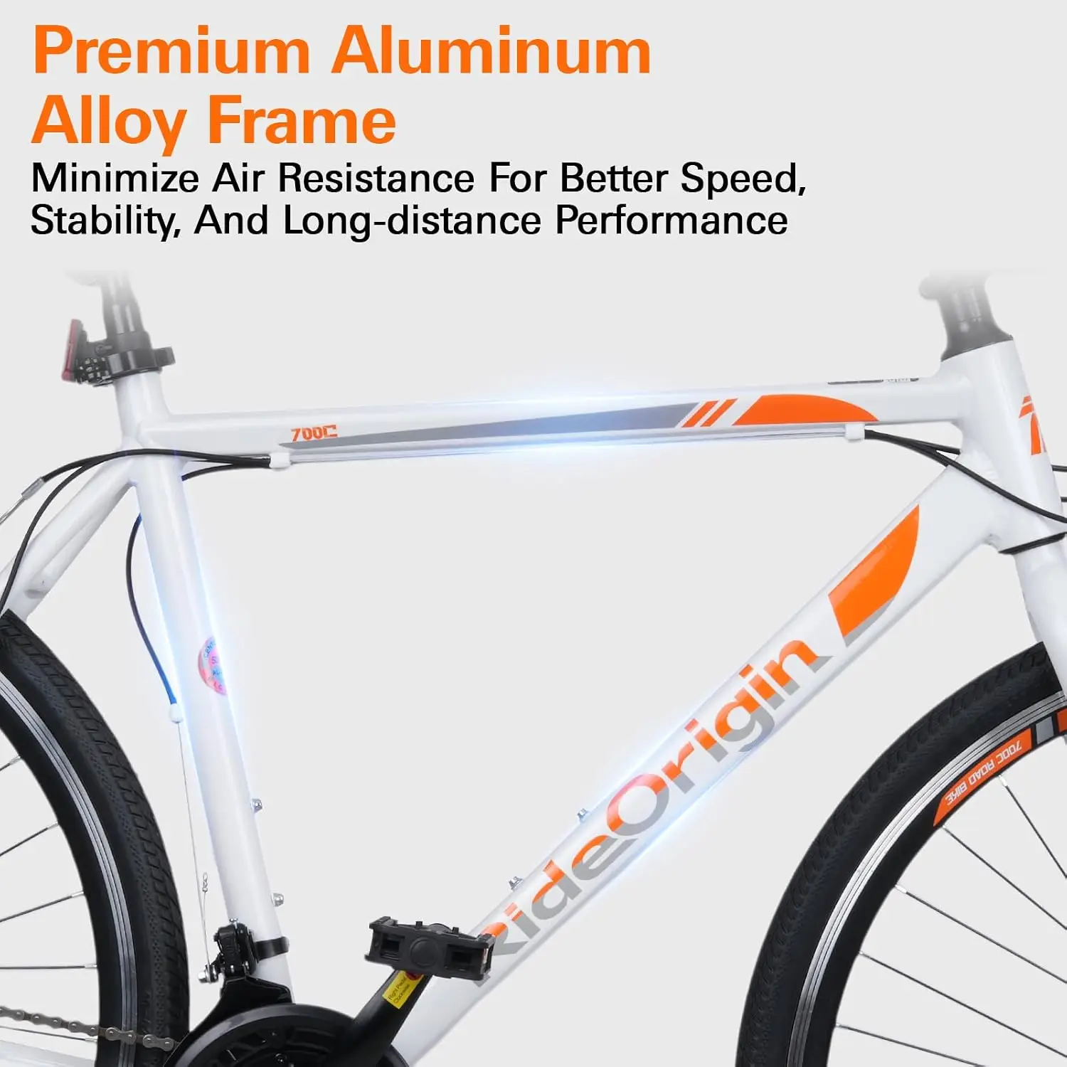 27.5 Inch Lightweight Aluminum Frame Rear Derailleur, Front and Rear V-Brakes 700x38C Tires Flat Bar Fitness Outdoor Cycling
