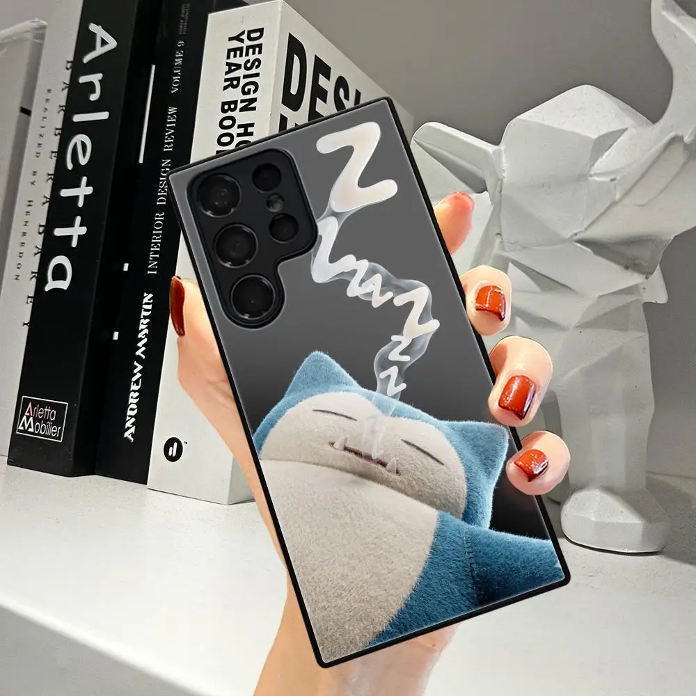 Game Hot P-Pokemons Snorlax Phone Case For Samsung Galaxy  A17 16 A15 A14 A13 A57 A37 A27 A26 A55 A35 A53 Tempered Glass Covers