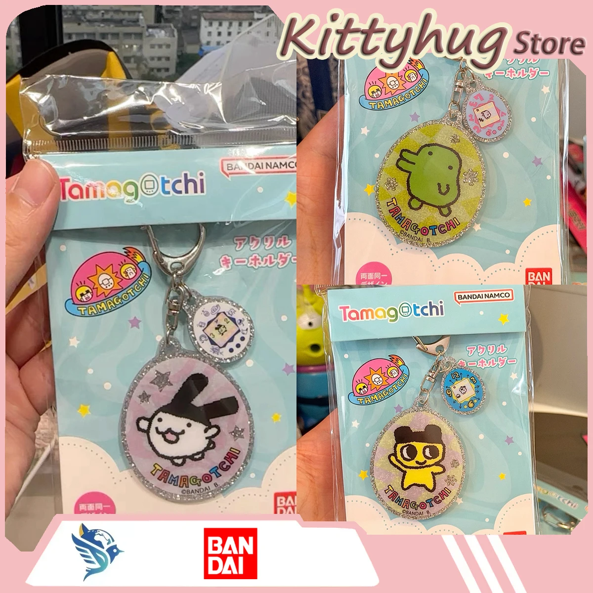 

Japanese Style Cute Cartoon Tamagotchi Phone Lanyard Keychain Girly Heart Gift