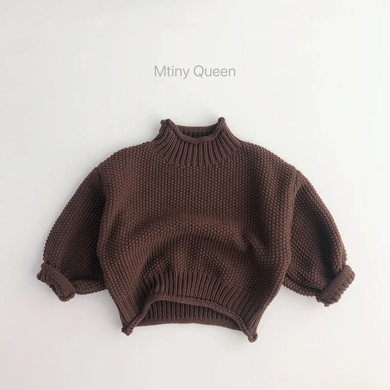 Boys Woolen Sweater Crochet Cotton Windbreak 2024 Sweet Thicken Autumn Winter Christmas Gift Warm Children's Clothing