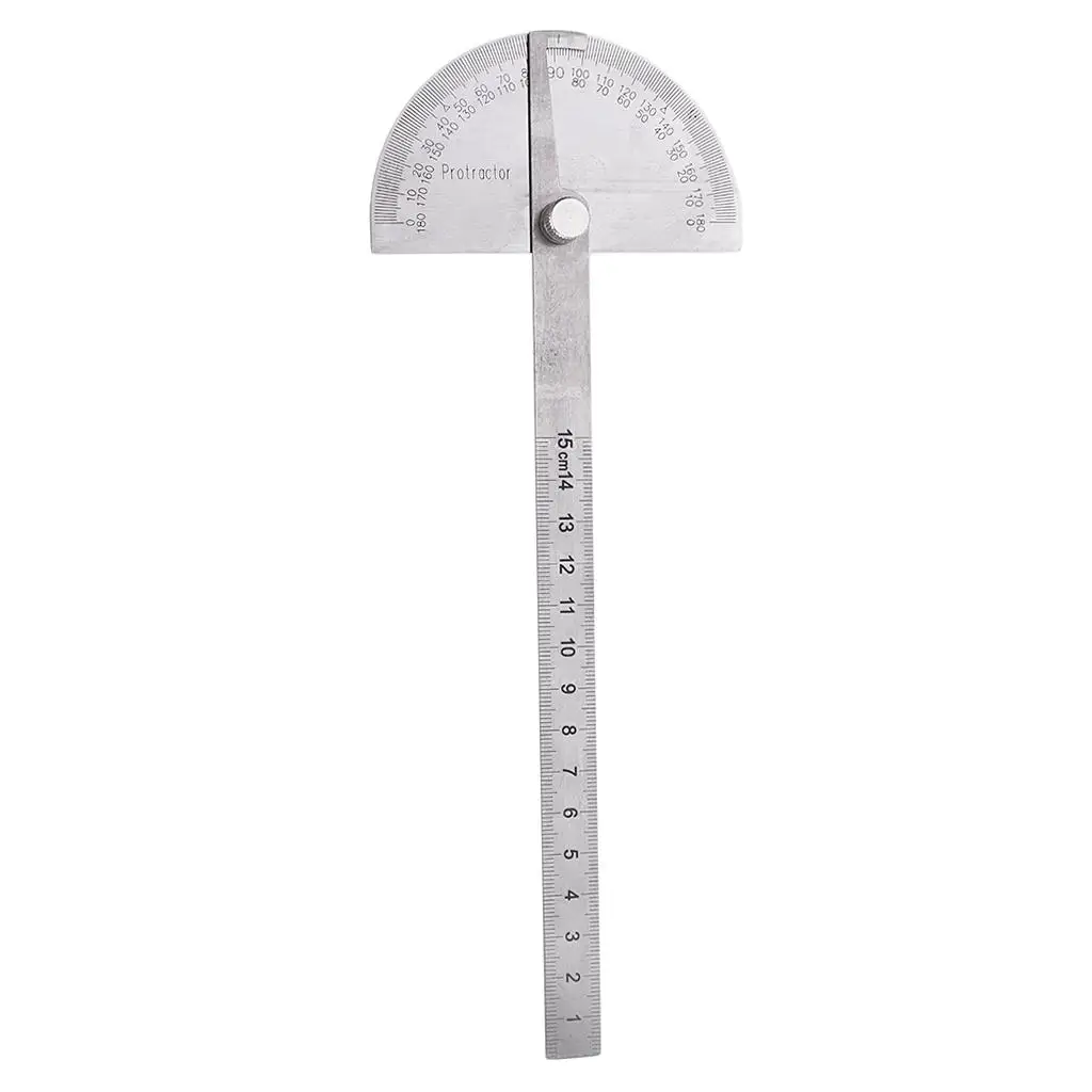 Angle Swivel Arm Protractor 0 Stainless Steel Goniometer Ruler