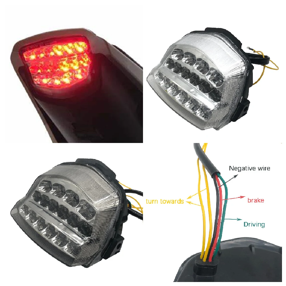 

Fit for Honda CBR1000RR FIREBLADE ABS CBR 1000RR SP 2008-2016 Motorcycle Taillight Rear Brake Turn Signal Integrated Tail Light