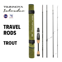 TSURINOYA INTRUDER 4/5 Sec. Portable Fishing Rod 1.6m 1.68m 1.8m MF FUJI Guide Spinning Casting Mountain Stream Carbon Lure Rod
