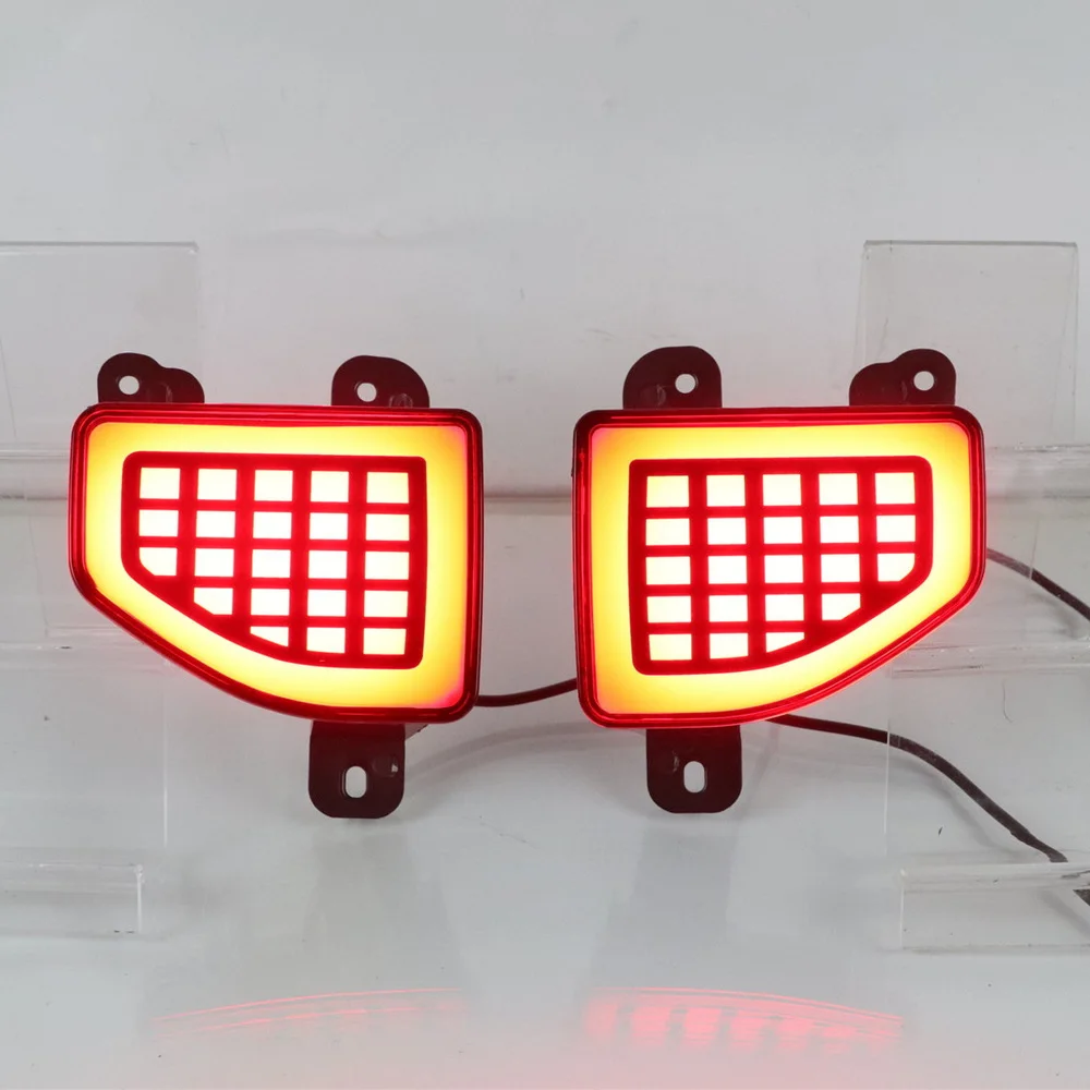 

July King Car Brake Lights for Jeep Wrangler 2018-2022 China, LED Brake Light + Night DRL + Streamer Turn Signals, Start Scan