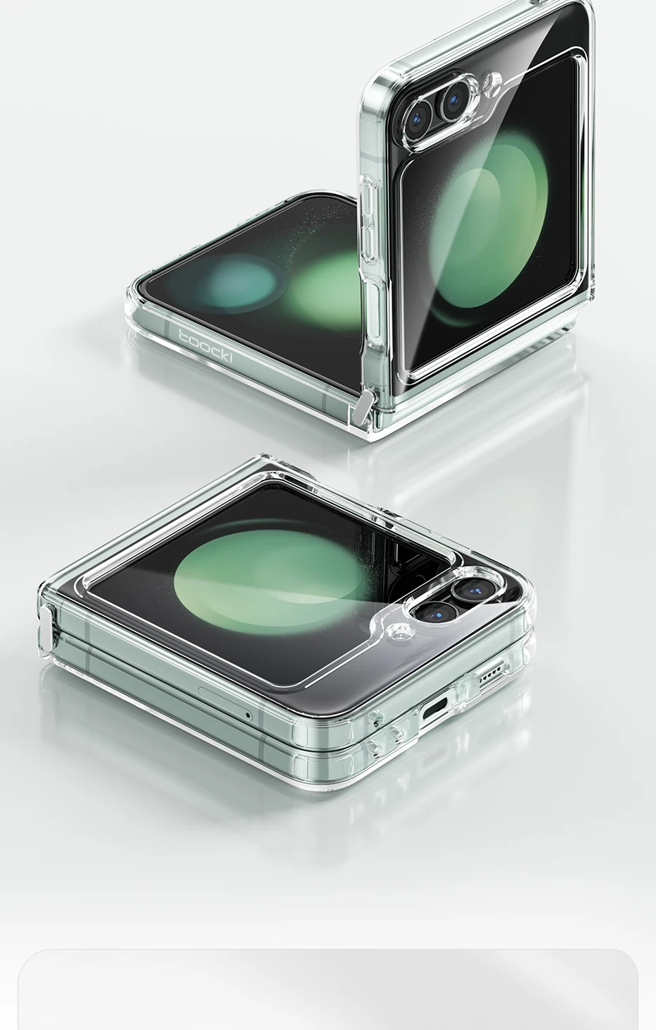 Toocki Transparente TPU-Telefonhülle für Samsung Galaxy Z Flip 6, 5, 4, 3, 5G, stoßfeste Abdeckung für Samsung Z Flip 6, 5 4 – Detail 22