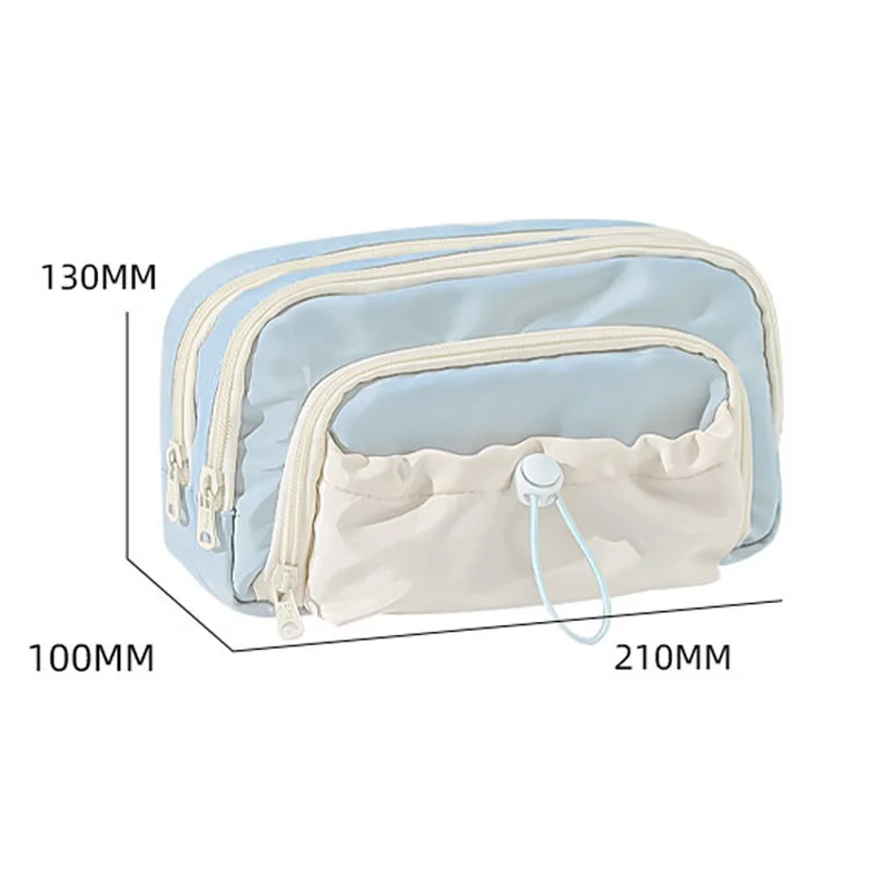 Large Capacity 5-Layered Pencil Bags Kawaii Front Pocket Pencil Pouch Boys Girls School Stationery Gifts Creative Pencil Case