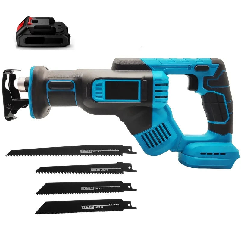 TKKEACE borstelloze 16 inch elektrische kettingzaag voor Makita-batterij, 3500 W draadloos houtsnijgereedschap, tuinsnoeischaar