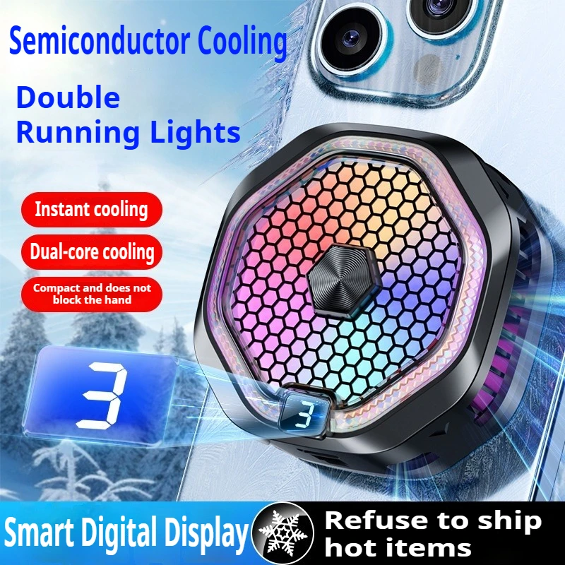 

SR10 Pro Semiconductor Phone Cooler Magnetic Ice Cooling Strong Fast Chill Clip-on Gaming Cooler Temperature Control