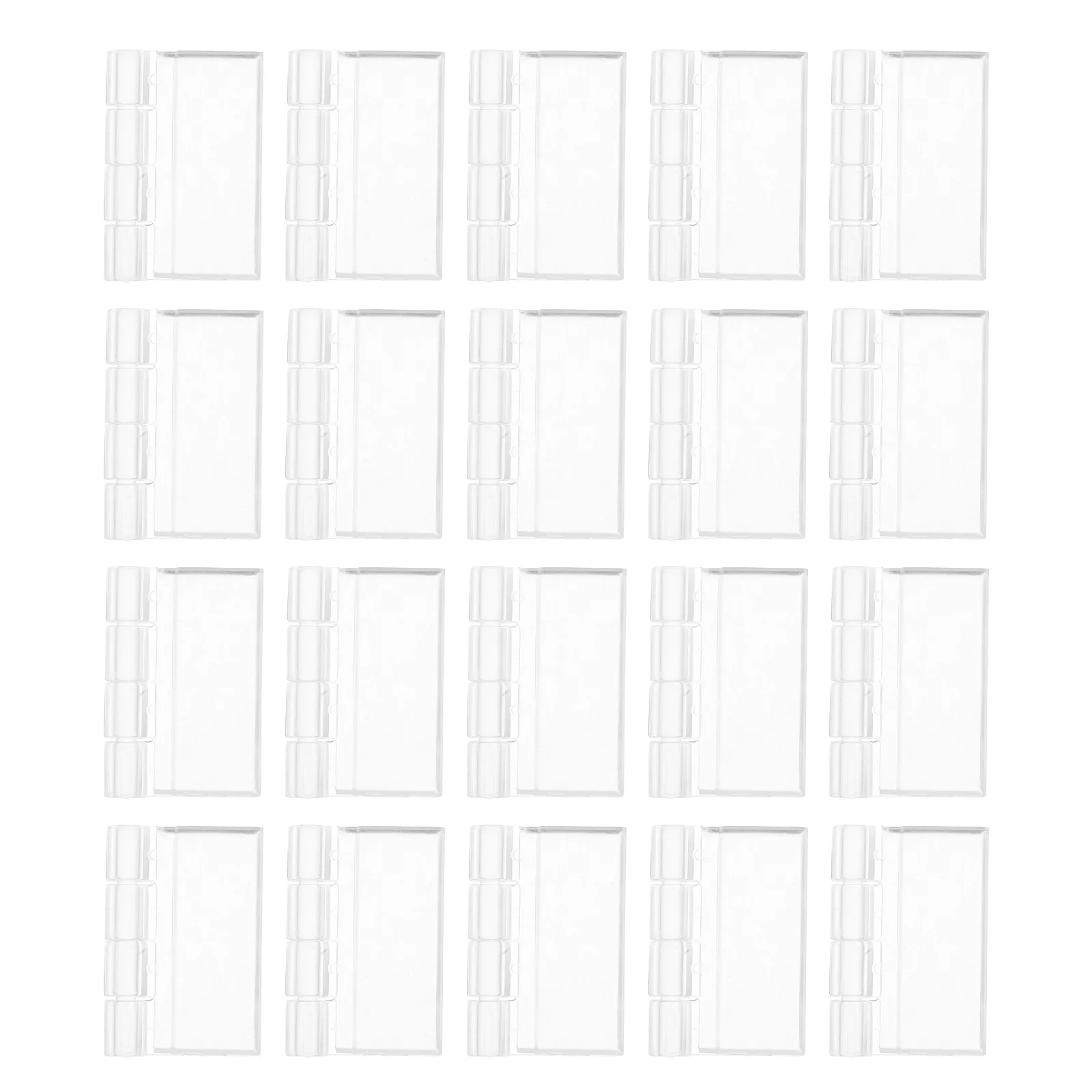 

20Pcs Clear Acrylic Hinges Frosted 32x38mm Smooth Operation for Cabinet Door Drawer Pantry Armoire Glass Craft Home Office
