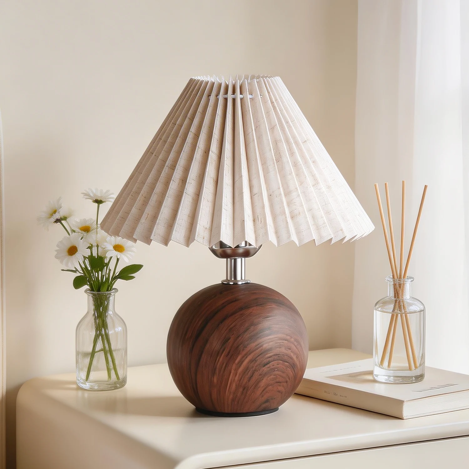 Bedside Night Light Warm Romantic Desktop Table Lamp Ambient Decor for Bedroom Living Room Study