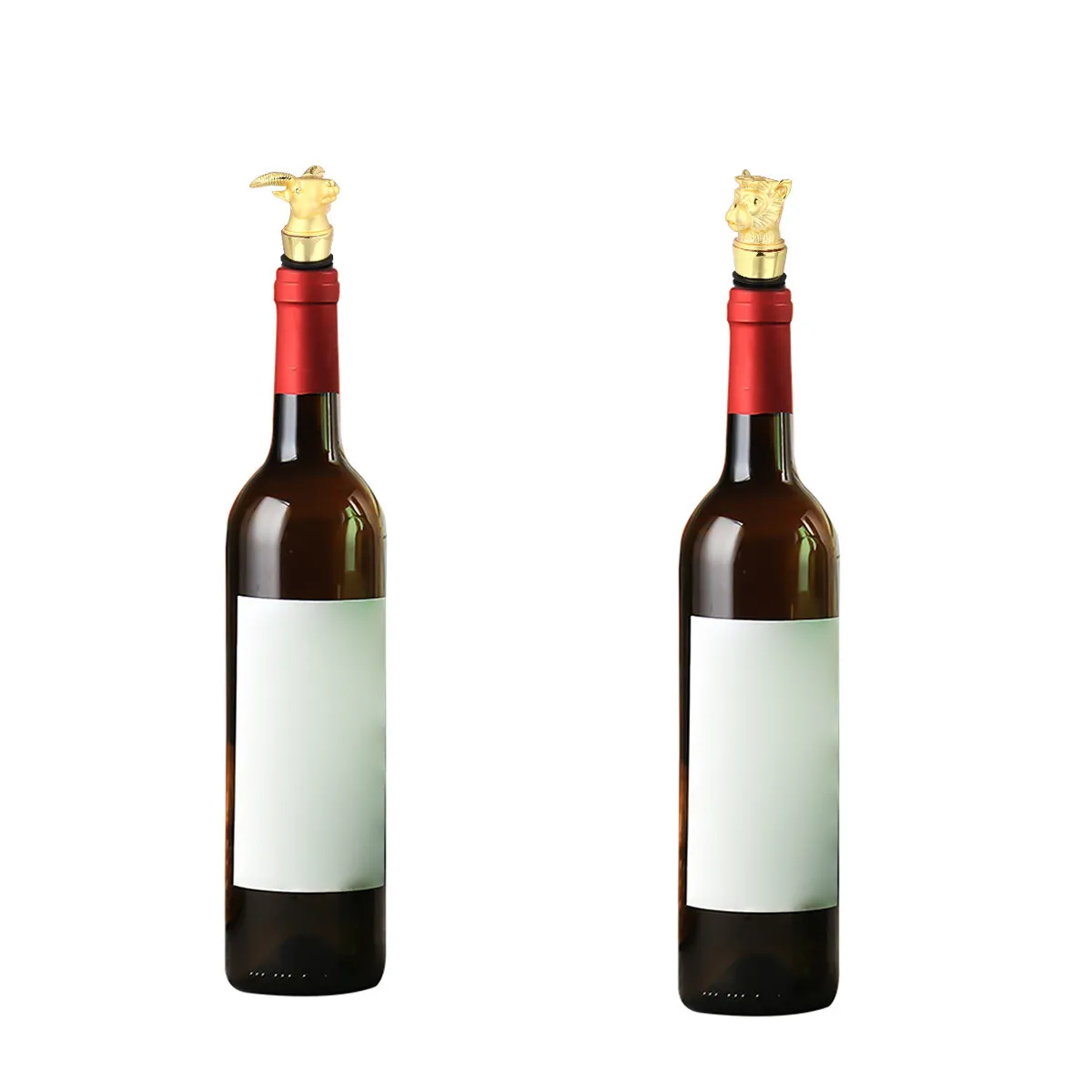 1Pcs Alloy Wine Bottle Stopper Creative Animal Shape Air Tight Seal for Wine Beer Soy Vinegar Bottles Bar Party