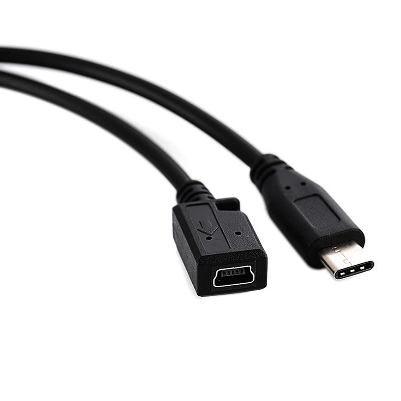 Typ C Zu Mini USB Männlichen Weiblichen Schnell Lade Kabel Ladegerät Daten Transfer Kabel Für Computer Synchronisation Daten Übertragung