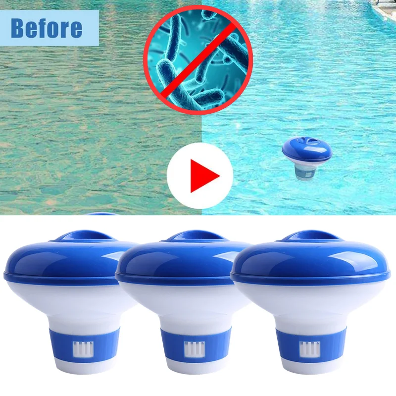 Adjustable Floating Chlorine Dispenser Pool Chemical Tablet Floater Water Purification Accessory For Spa Swimming Pool Hot Tub