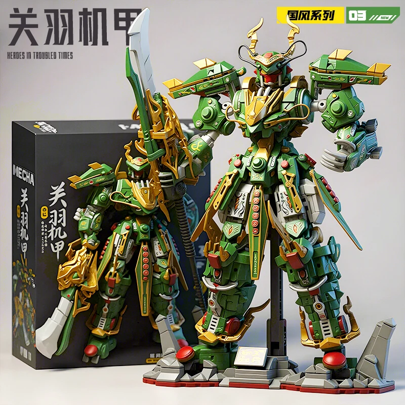 

Superhero Mecha Building Blocks Green Dragon Robot Building Blocks Children Assembly Figure Toy Christmas Holiday Gift