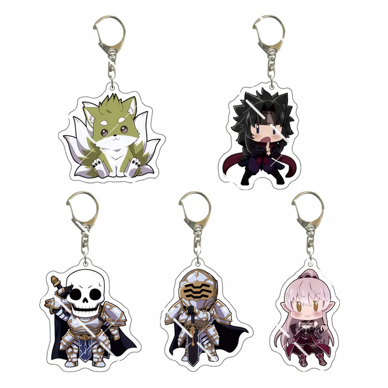 Skeleton Knight in Another World Anime Keychain Students Fan Gift Bag Charms Key Chain Pendant Ornaments Animation Products