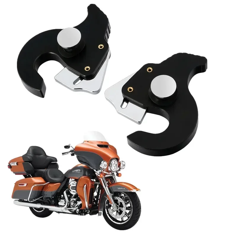

For Harley Road King Electra Street Glide Fat Boy 883 1200 Motorcycle Parts Sissy Bar Luggage Rack Docking Latch Clip Kit
